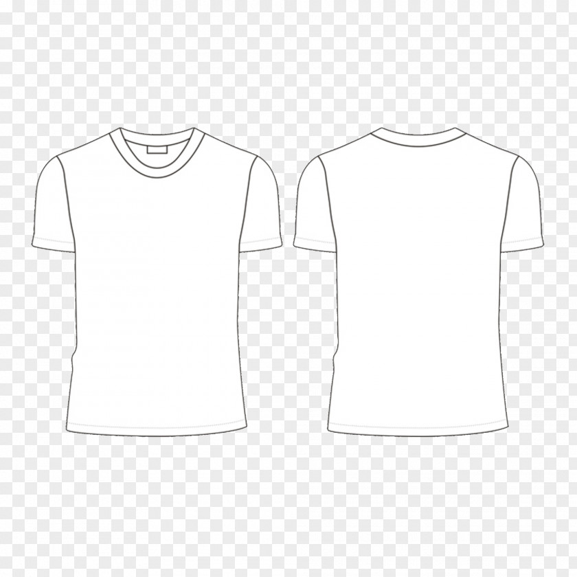 White T-shirt Vector Material Collar Neck PNG