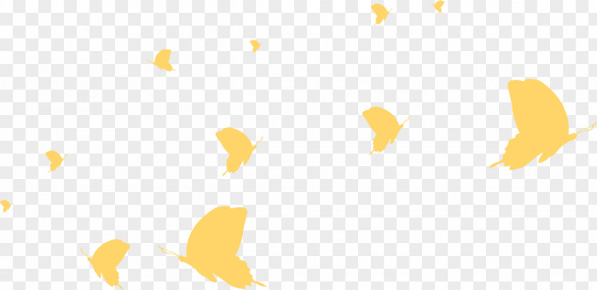 Vector Golden Butterfly Yellow Pattern PNG