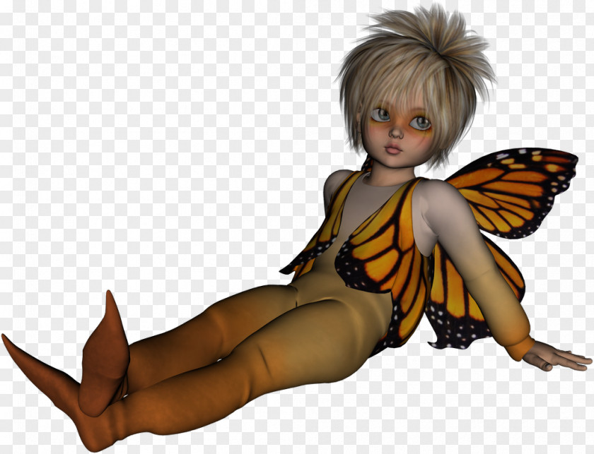 Fairy Insect Brown Hair Cartoon PNG