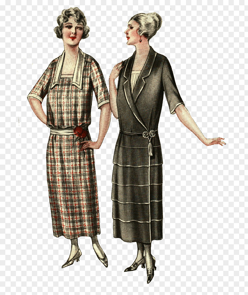 Tartan Costume Dress Pattern PNG