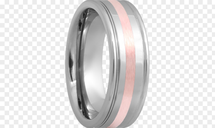 Tungsten Wedding Ring Carbide Gold Inlay PNG