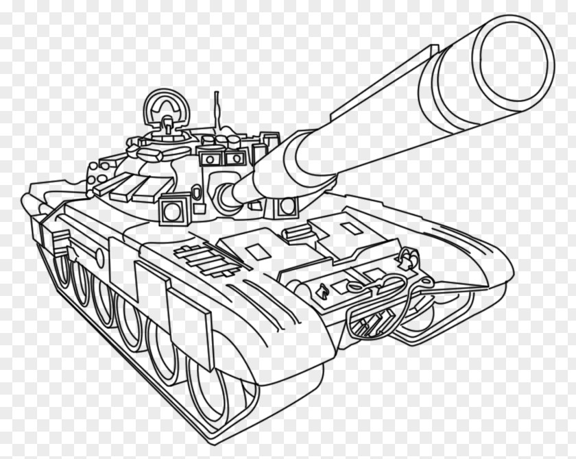 Artillery Clipart Coloring Book Tank Army Military Soldier PNG
