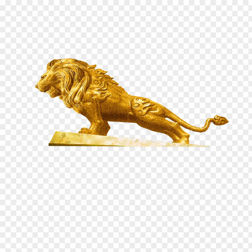 Stone Lion Carving Poster PNG