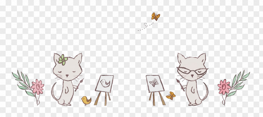 Cat Dog Sketch Line Art Tail PNG