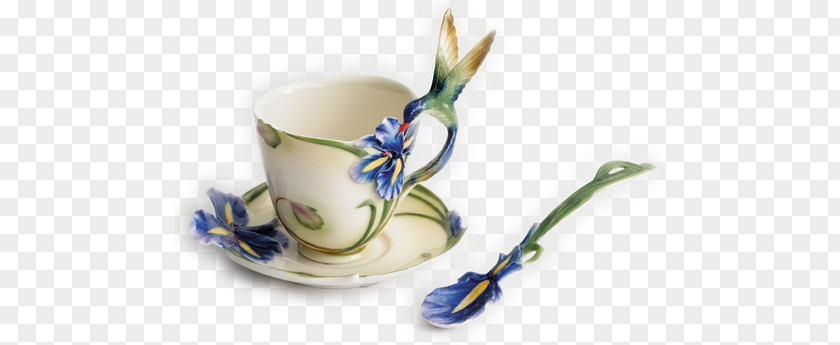 Cup Saucer Long Tail Franz-porcelains Teacup PNG