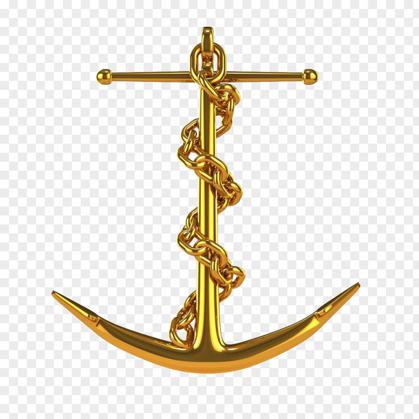 Golden Anchor Photography Chain Illustration PNG