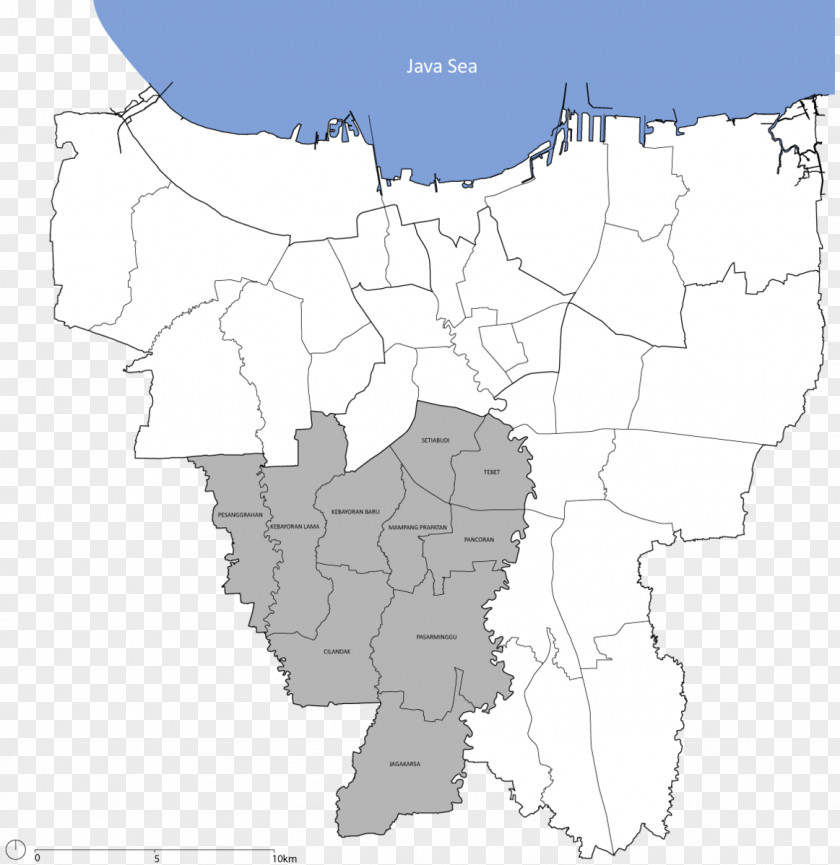 Map East Jakarta Central Kebayoran Baru West North PNG