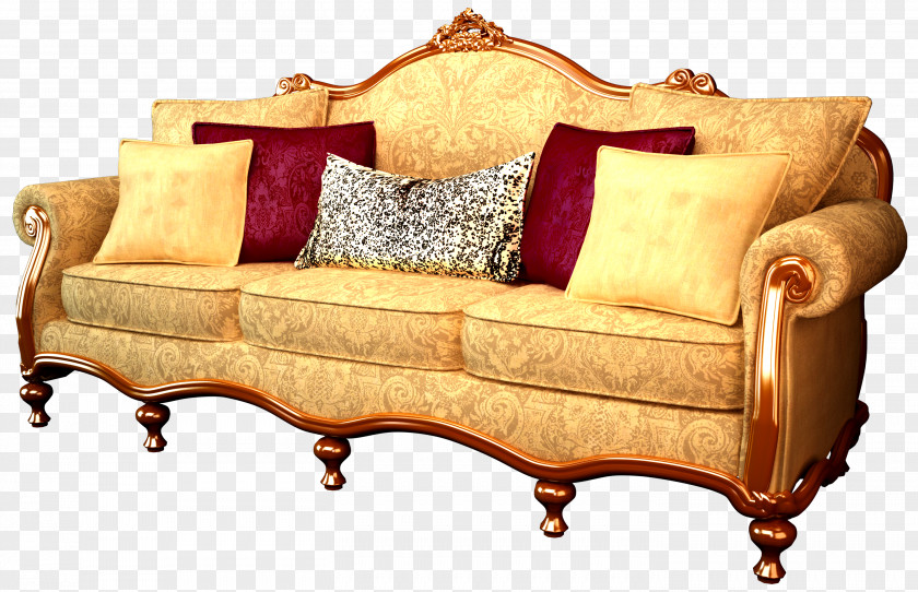 Sofa Couch Furniture Loveseat Clip Art PNG