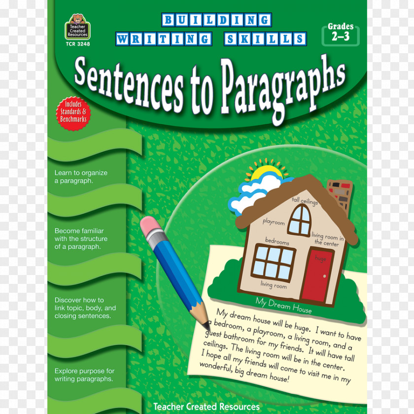 Book Building Writing Skills: Sentences To Paragraphs Paragraph Healthy Habits For Kids Grade 3-4 PNG
