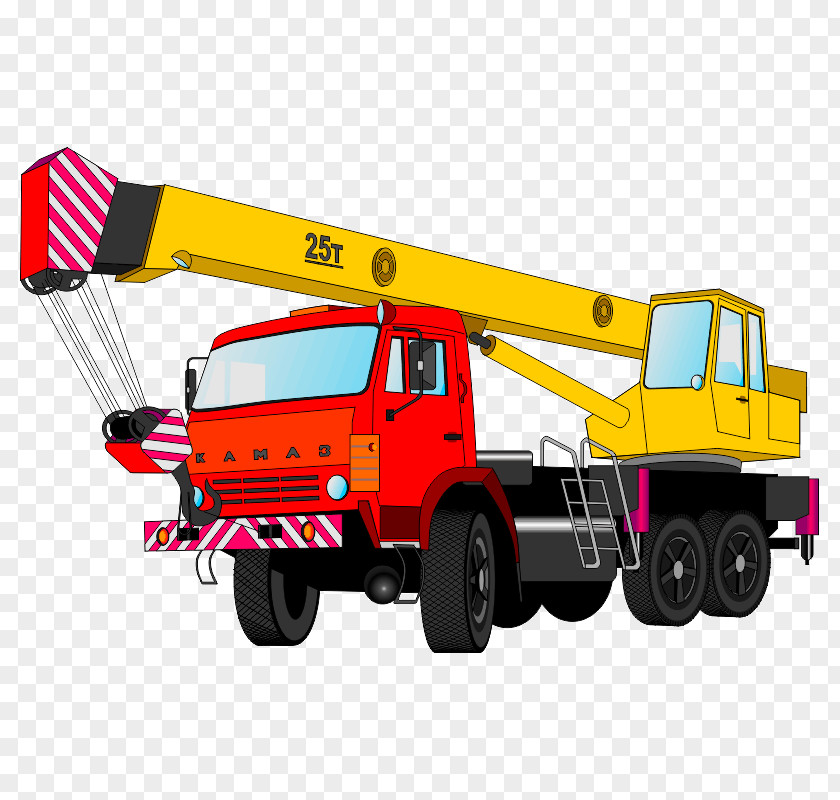 Crane Boom Mobile Car Kamaz Truck PNG