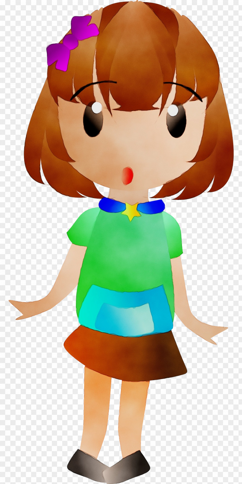 Style Stuffed Toy Girl Cartoon PNG