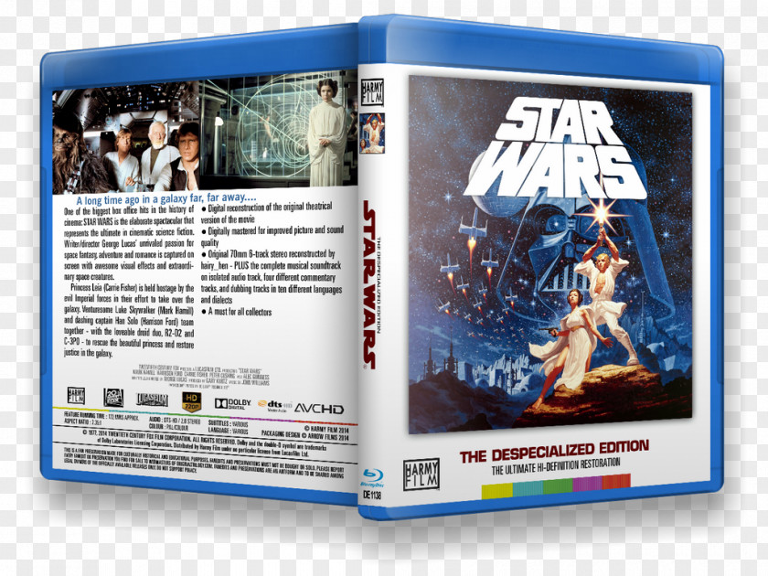 Blu-ray Disc Leia Organa Anakin Skywalker Luke Harmy's Despecialized Edition PNG