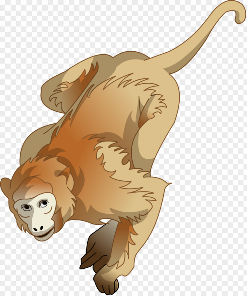 Cartoon Monkey Lion Macaque Primate Illustration PNG