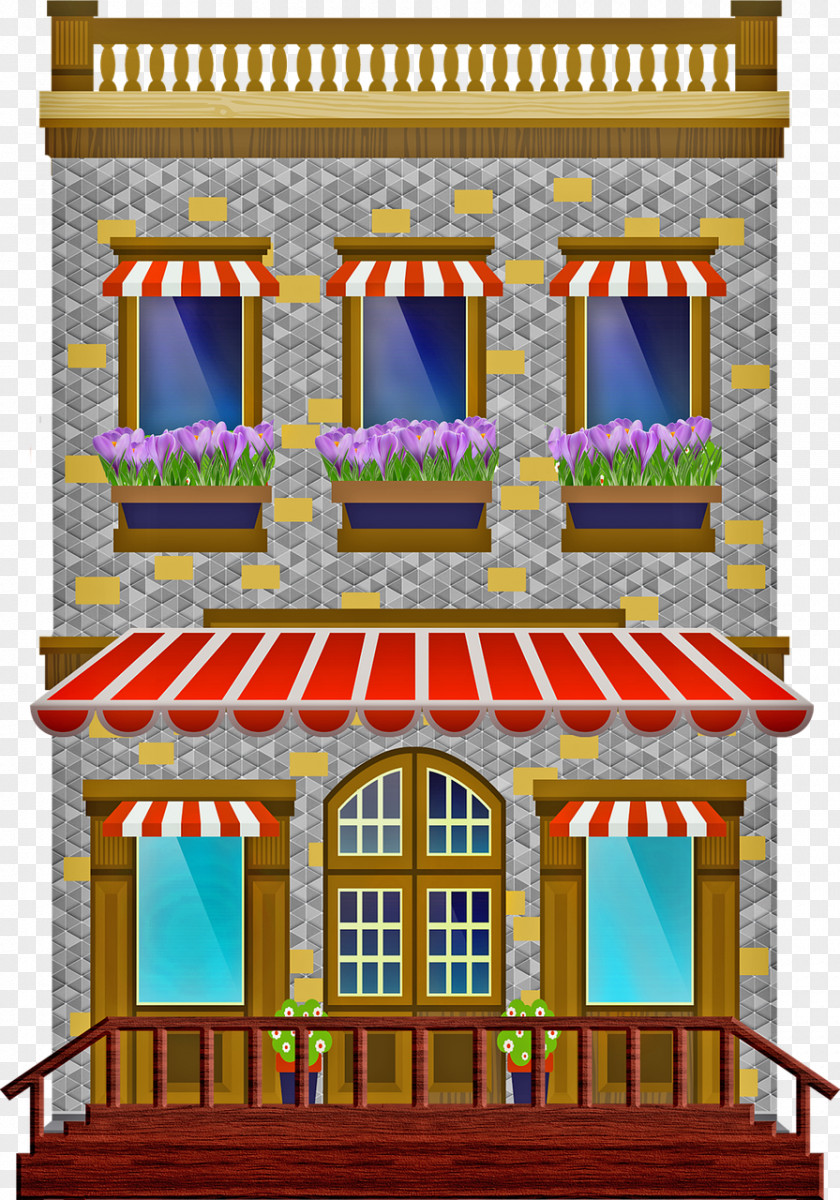 Glass Temple City Cartoon PNG