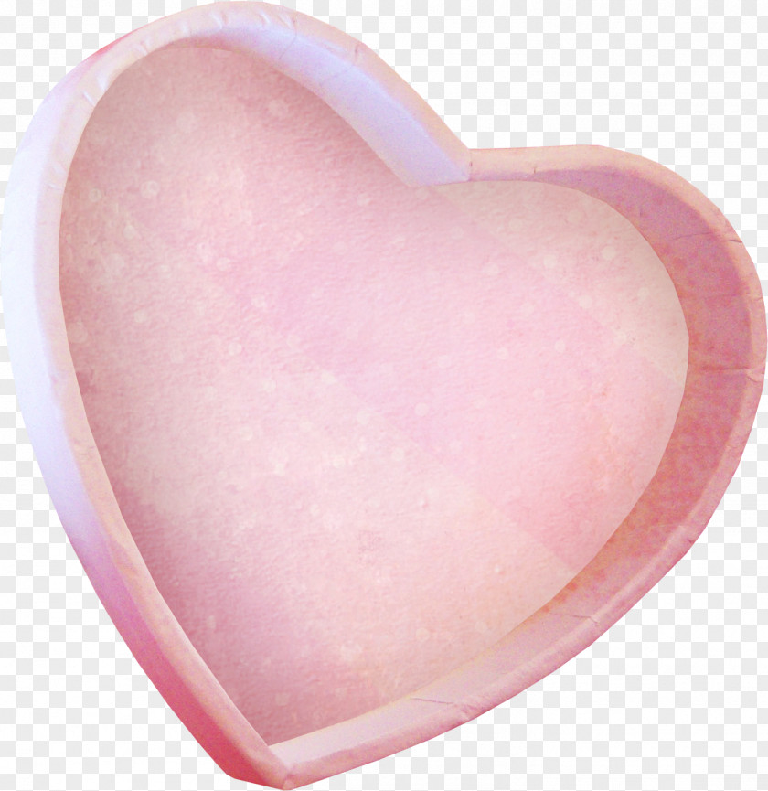 Pink Wooden Heart Box Painting PNG