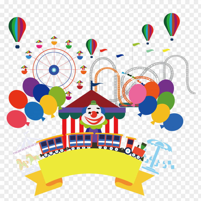 Playground Carnival Poster Clown Circus PNG