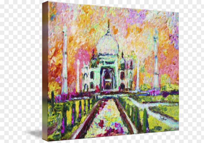 Taj Mahal Oil Painting Art Acrylic Paint PNG