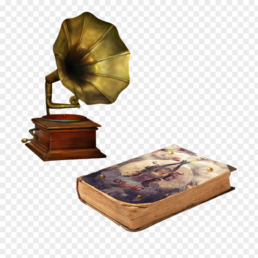 Classical Music Phonograph Record PNG music record, Old Shanghai horn and notebook clipart PNG