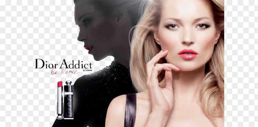 Dior Lipstick Ad Creative Kate Moss Christian SE Cosmetics Model PNG