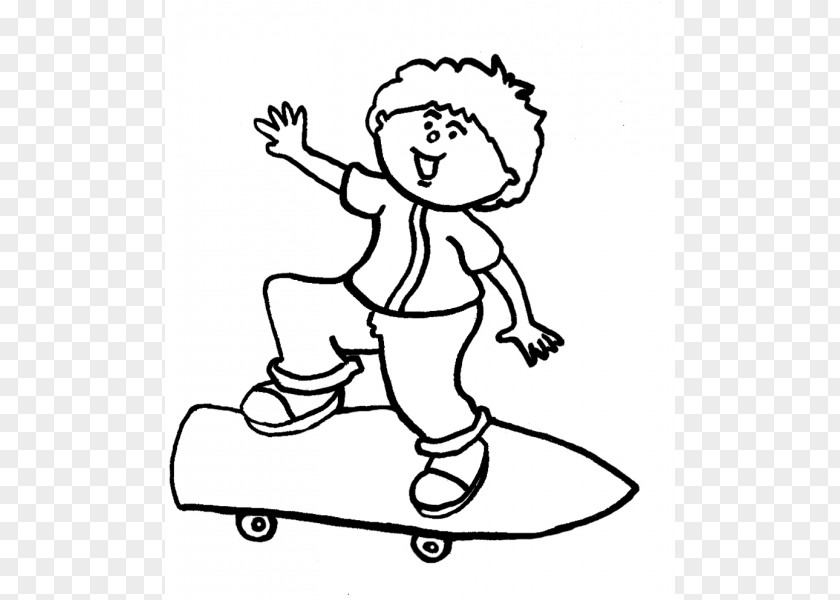 Child Drawing Skateboard Sketch PNG