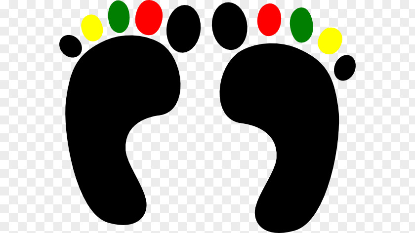 Colored Footprints Cliparts Footprint Toe Clip Art PNG