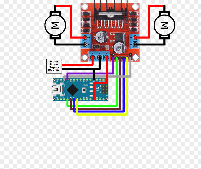 DC Motor Microcontroller Arduino Electric Electronic Circuit PNG