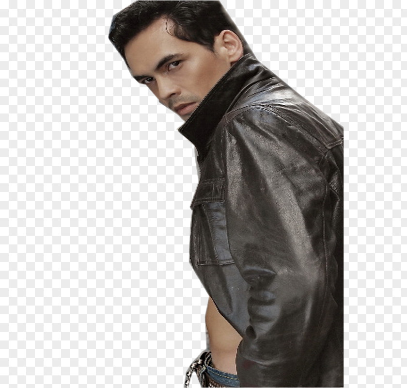 Man Leather Jacket Male Gender PNG