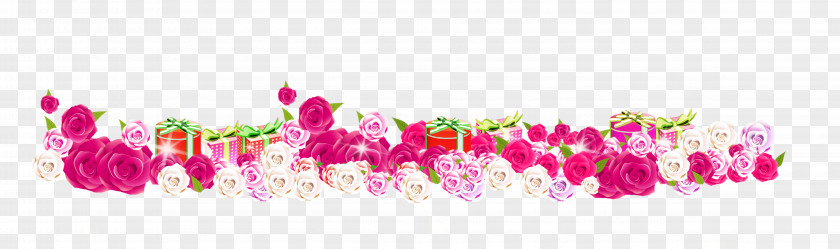 Purple Rose Pink Flower Gift PNG