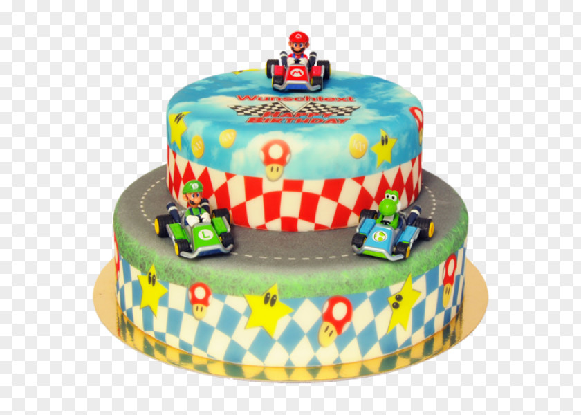 Mario Birthday Cake Super World 2: Yoshi's Island Kart Torte PNG