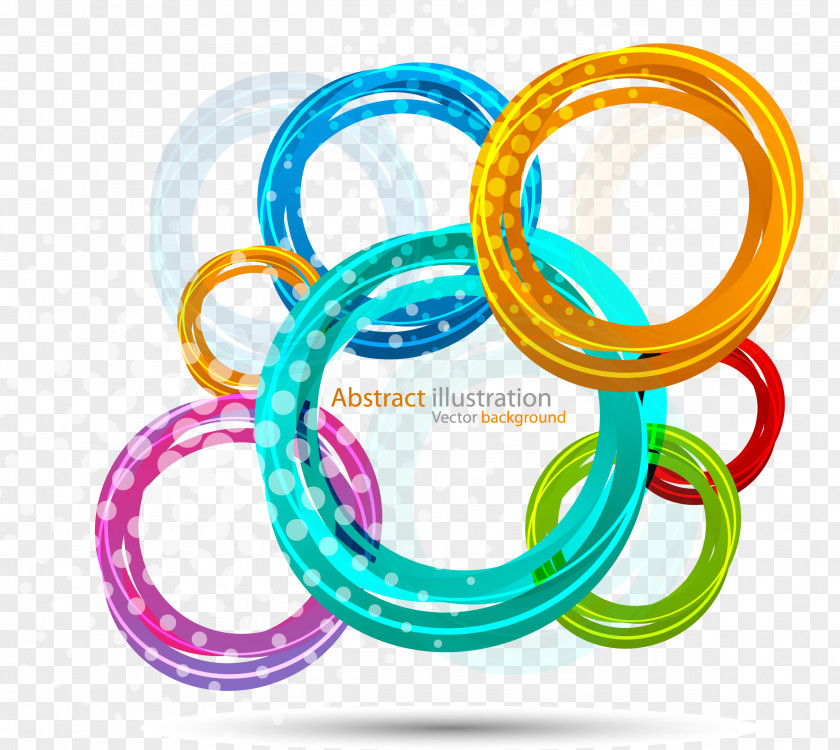 Vector Color Ring Material Circle Watercolor Painting PNG