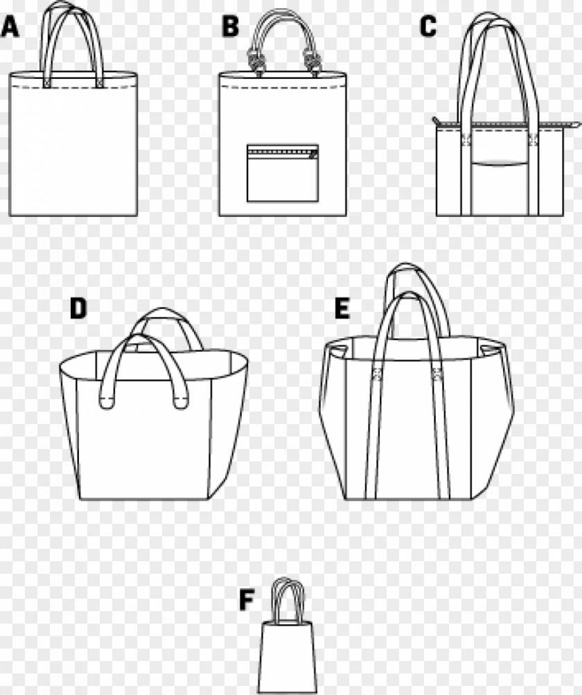Bags Template Tote Bag Handbag Burda Style Pattern PNG
