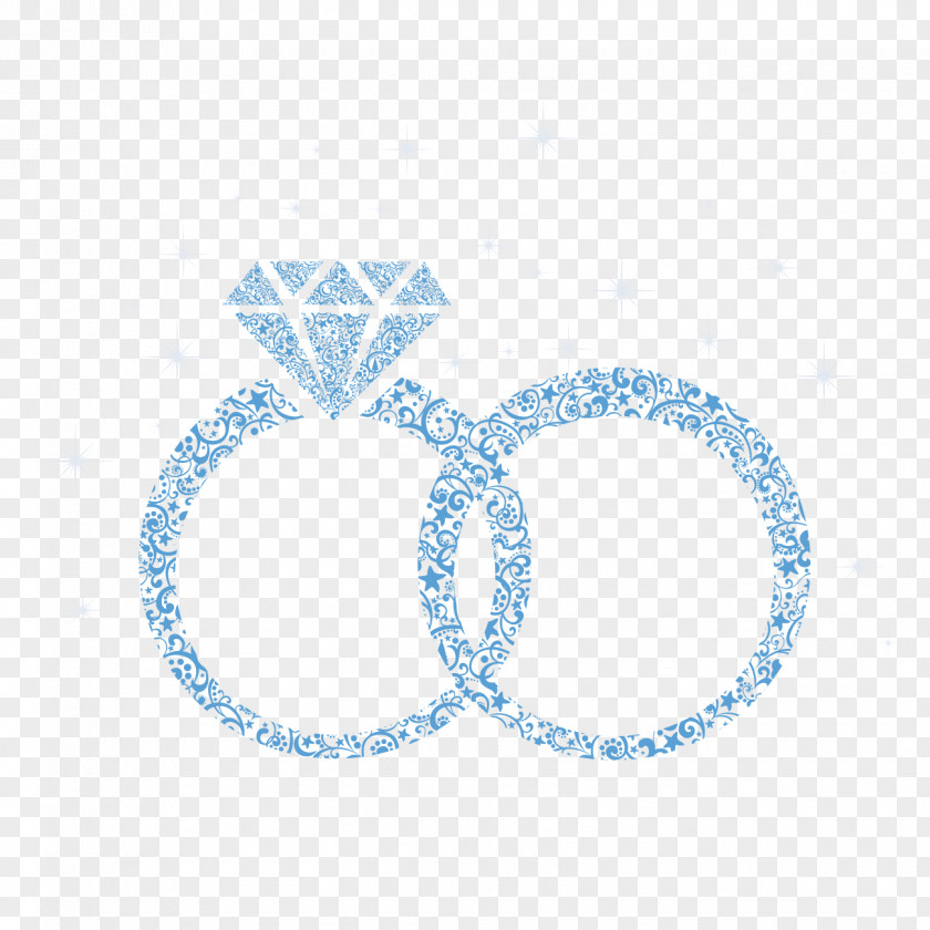 Blue Diamond Wedding Ring Marriage Engagement PNG