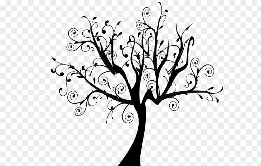Swirly Tree Cliparts Branch Silhouette Clip Art PNG