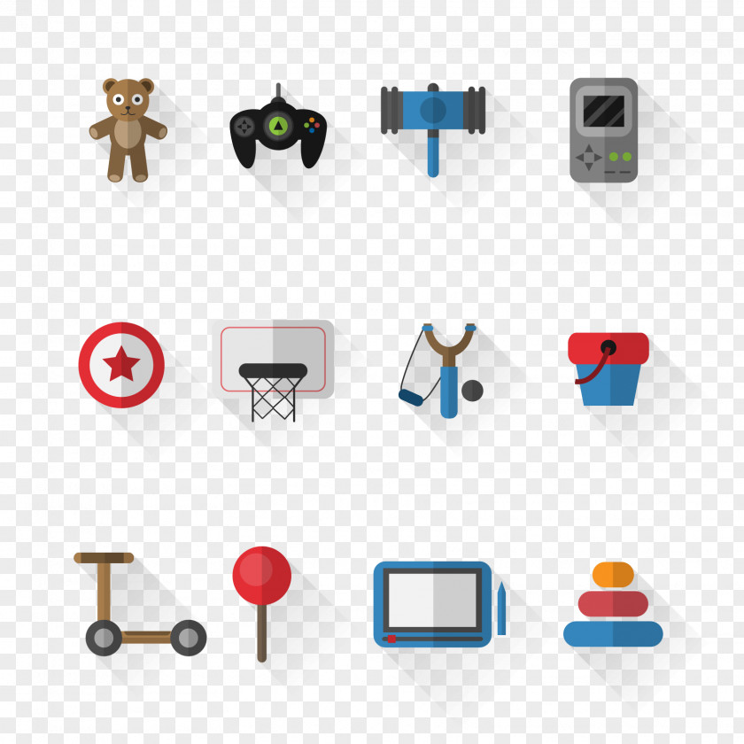 12 Exquisite Toys Icon Vector Material Toy Euclidean PNG