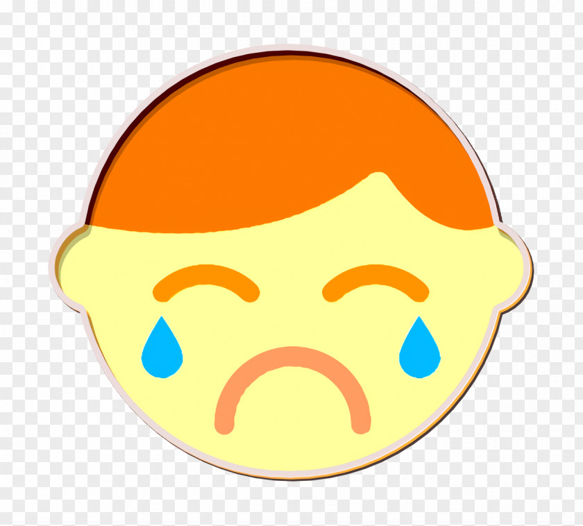 Sad Icon Crying Emoticon Set PNG