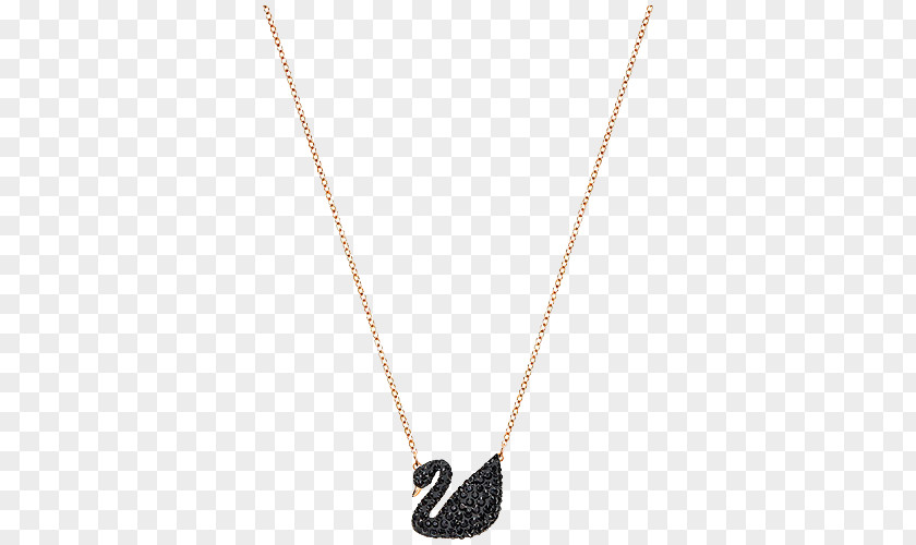 Swarovski Crystal Necklace Jewelry Women's Black Pendant Chain Body Piercing Jewellery PNG