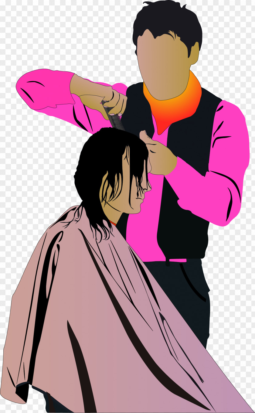 Vector Handmade Haircut Hairstyle Hairdresser Wardrobe Stylist PNG