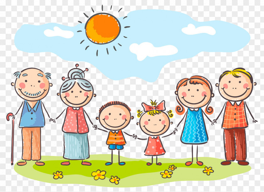 A Man Out Child Cartoon Family Grandparent PNG