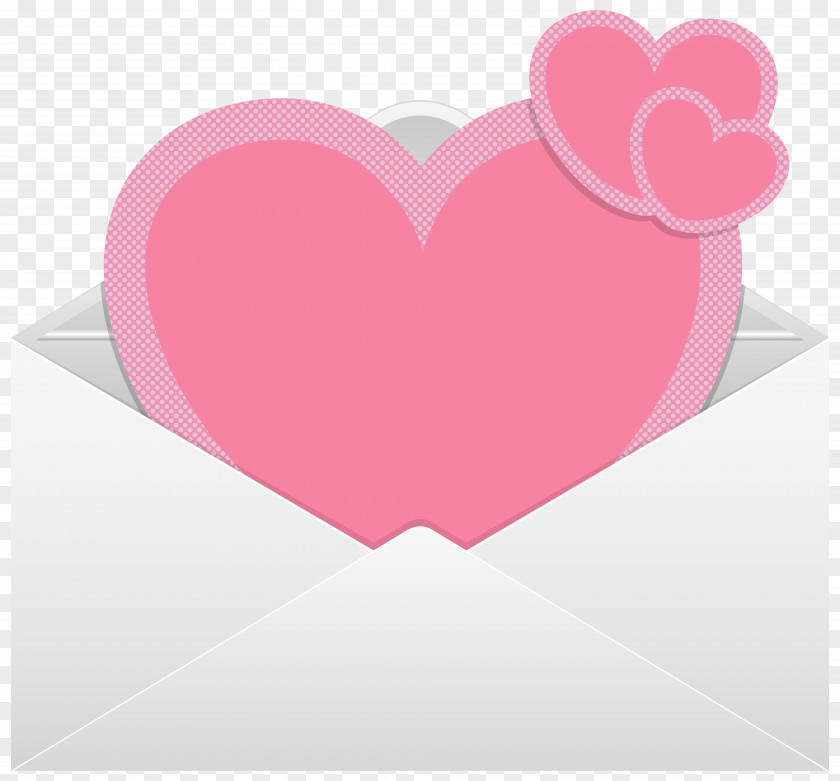 Envelope With Pink Hearts Transparent PNG Clip Art Image Heart Valentine's Day Font PNG