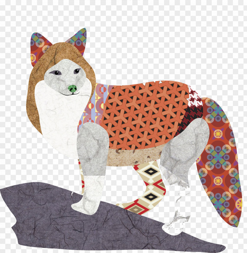 Hand Painted Fox Illustration PNG