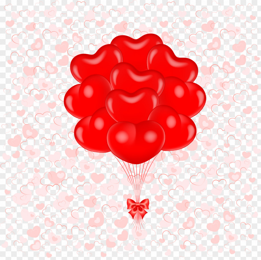 Red Heart Balloon Valentine's Day Clip Art PNG