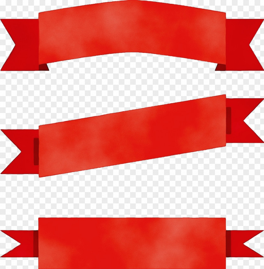 Ribbon Flag Red Line Clip Art Rectangle Material Property PNG