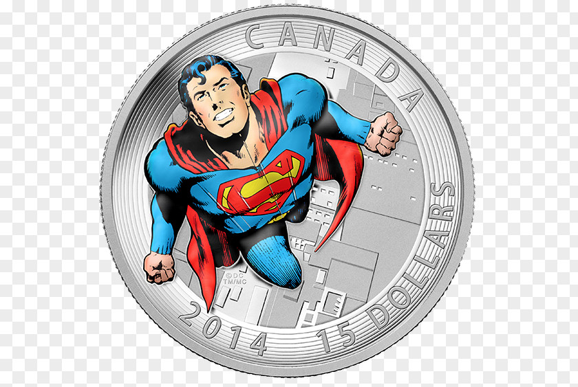 Superman Canada Silver Coin Comic Book PNG