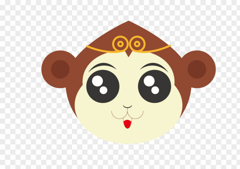 Cute Monkey Vector Flat Sun Wukong Illustration PNG
