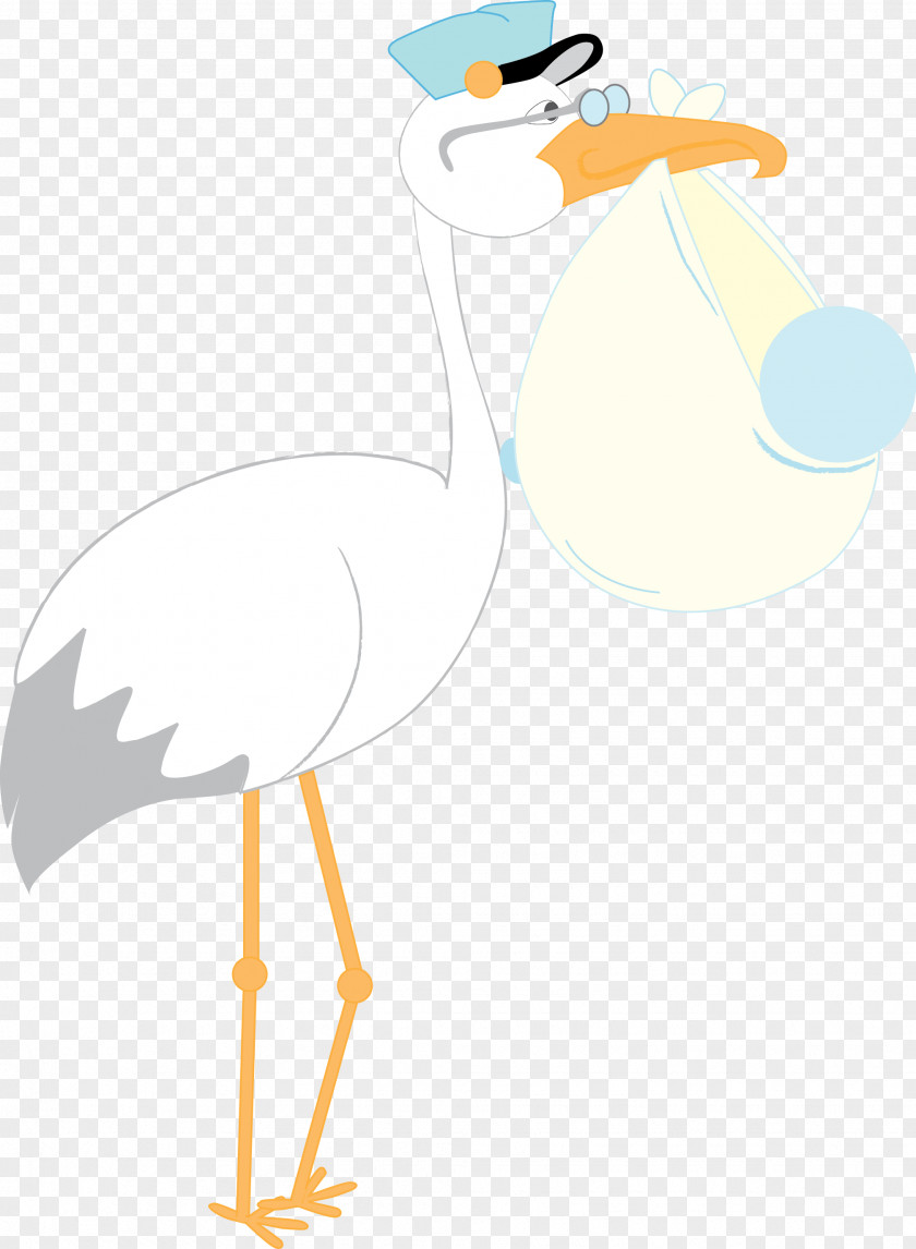 Stork White Infant Childbirth Clip Art PNG