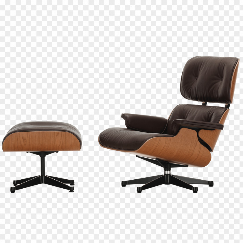 Chair Eames Lounge Wood And Ottoman Charles Ray Foot Rests PNG