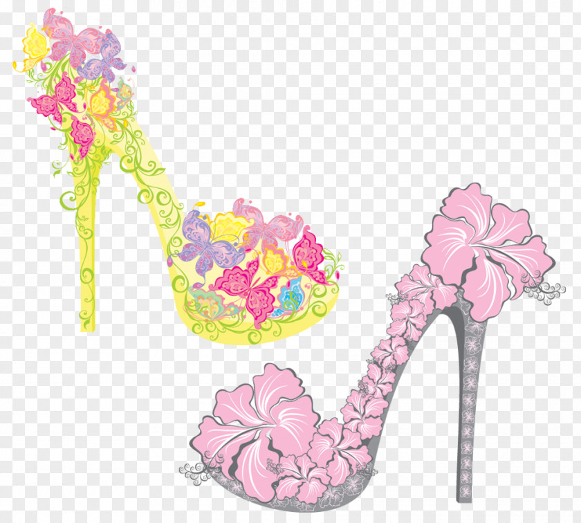 Imaginatively Decorated High Heels Shoe High-heeled Footwear Handbag PNG