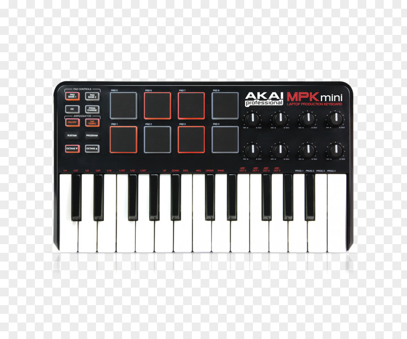 Midi Keyboard Computer Akai Professional MPK Mini MKII MIDI Controllers PNG