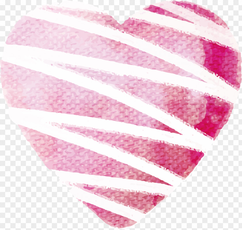 Pink Heart Euclidean Vector Watercolor Painting PNG