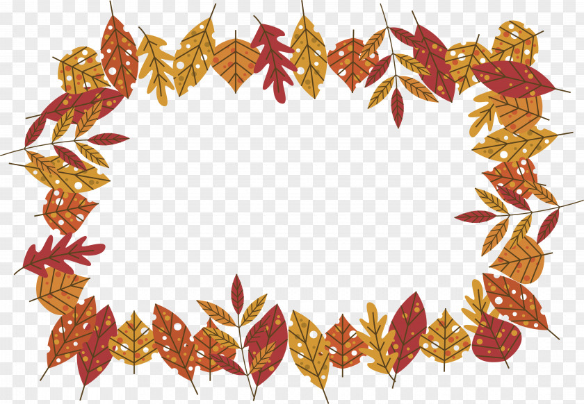 A Neatly Arranged Maple Leaf Border Red Autumn Color PNG